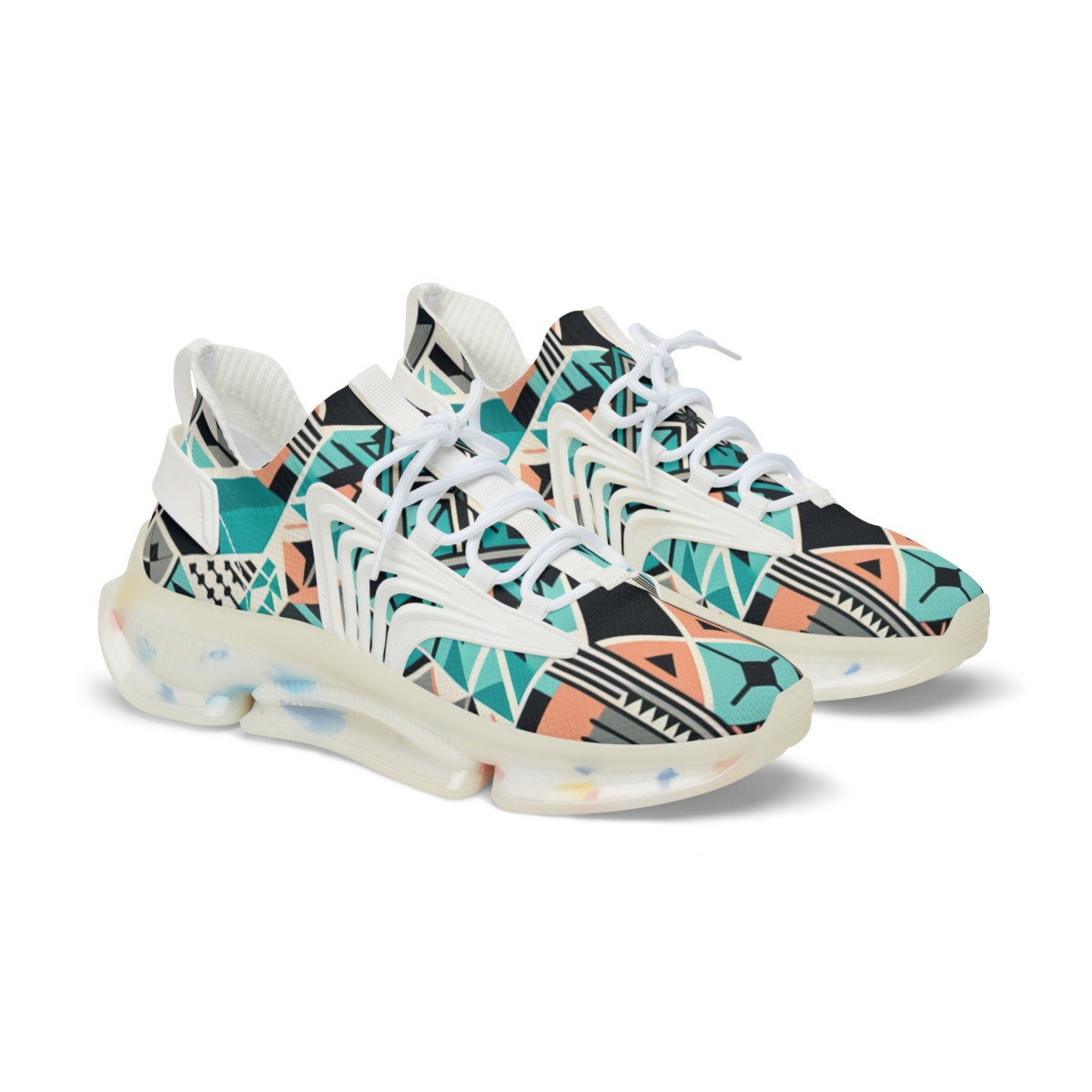 "AfroSwirl Kente Kicks" - Men's Mesh Sneaker