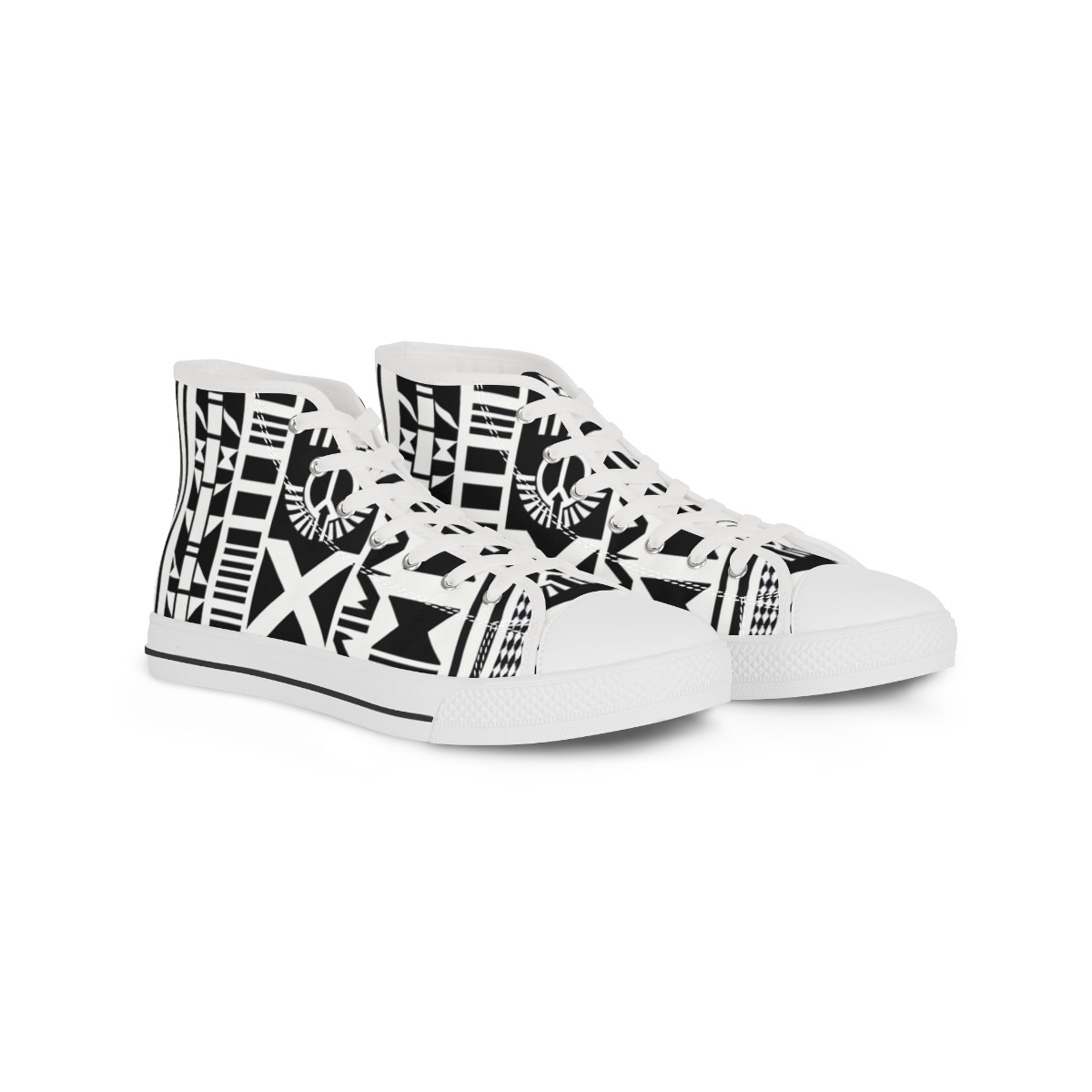 "AfroFusion Kente Kicks" - Men's High top Sneakers