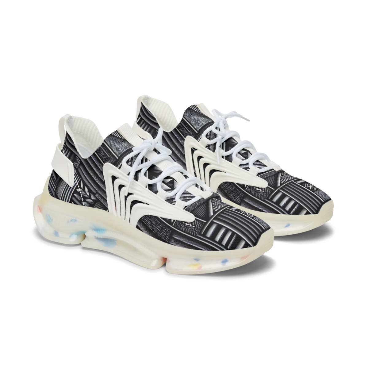 "AfroStride Kente Kicks" - Women's Mesh Sneaker