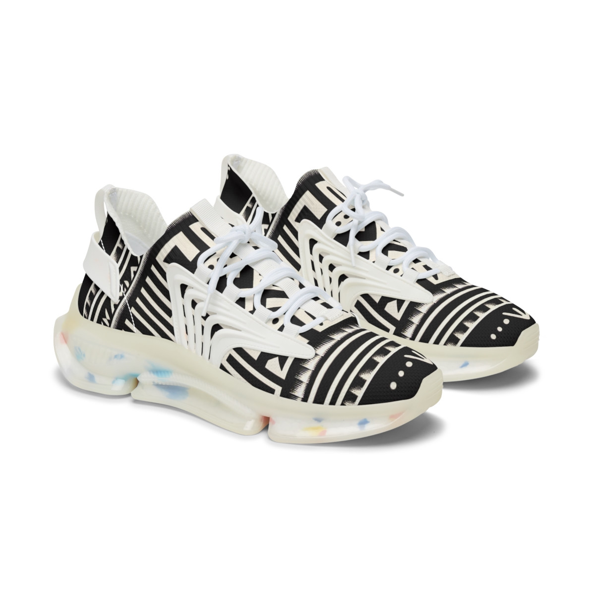 "AfroFusion Kente Kicks" - Women's Mesh Sneaker