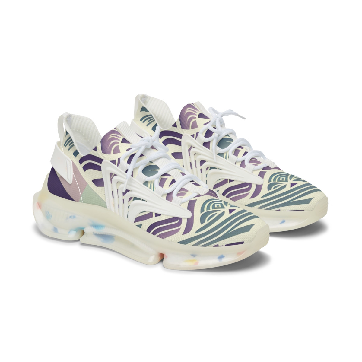 "KenteRhythm Afro-Fusion Sneakers" - Women's Mesh Sneaker
