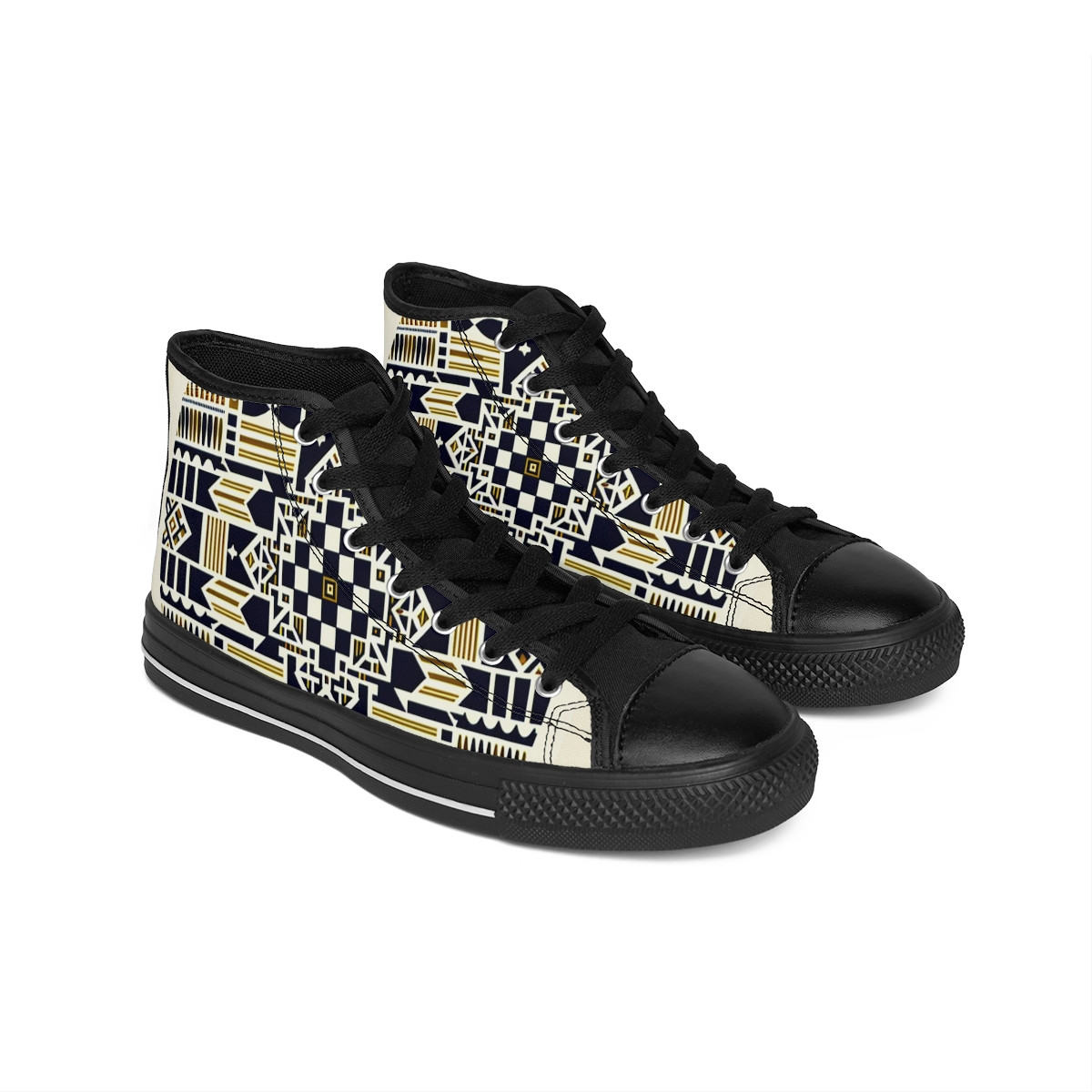 "AfroStride Kente Kicks" - Women's Classic Sneakers