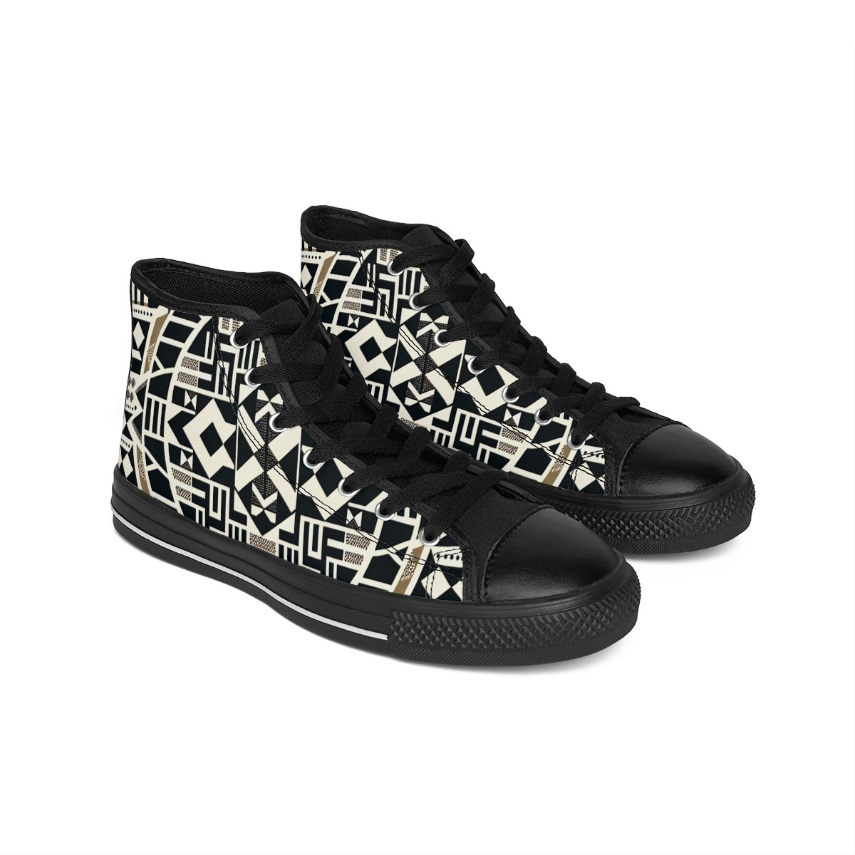 "AfroStride Kente Kicks" - Women's Classic Sneakers