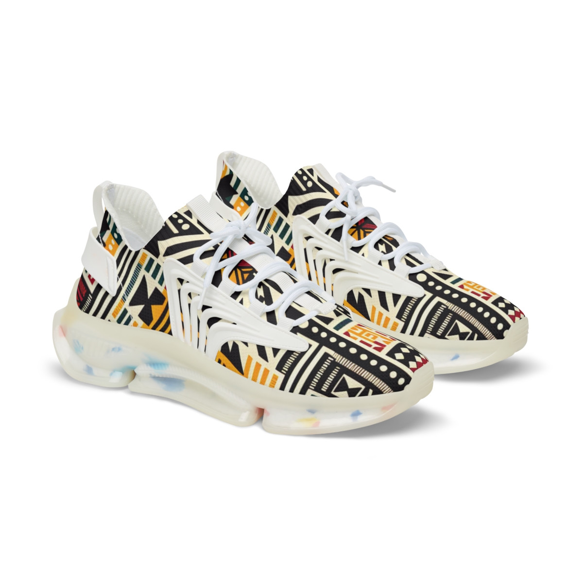 "AfroStride Kente Kicks" - Men's Mesh Sneaker