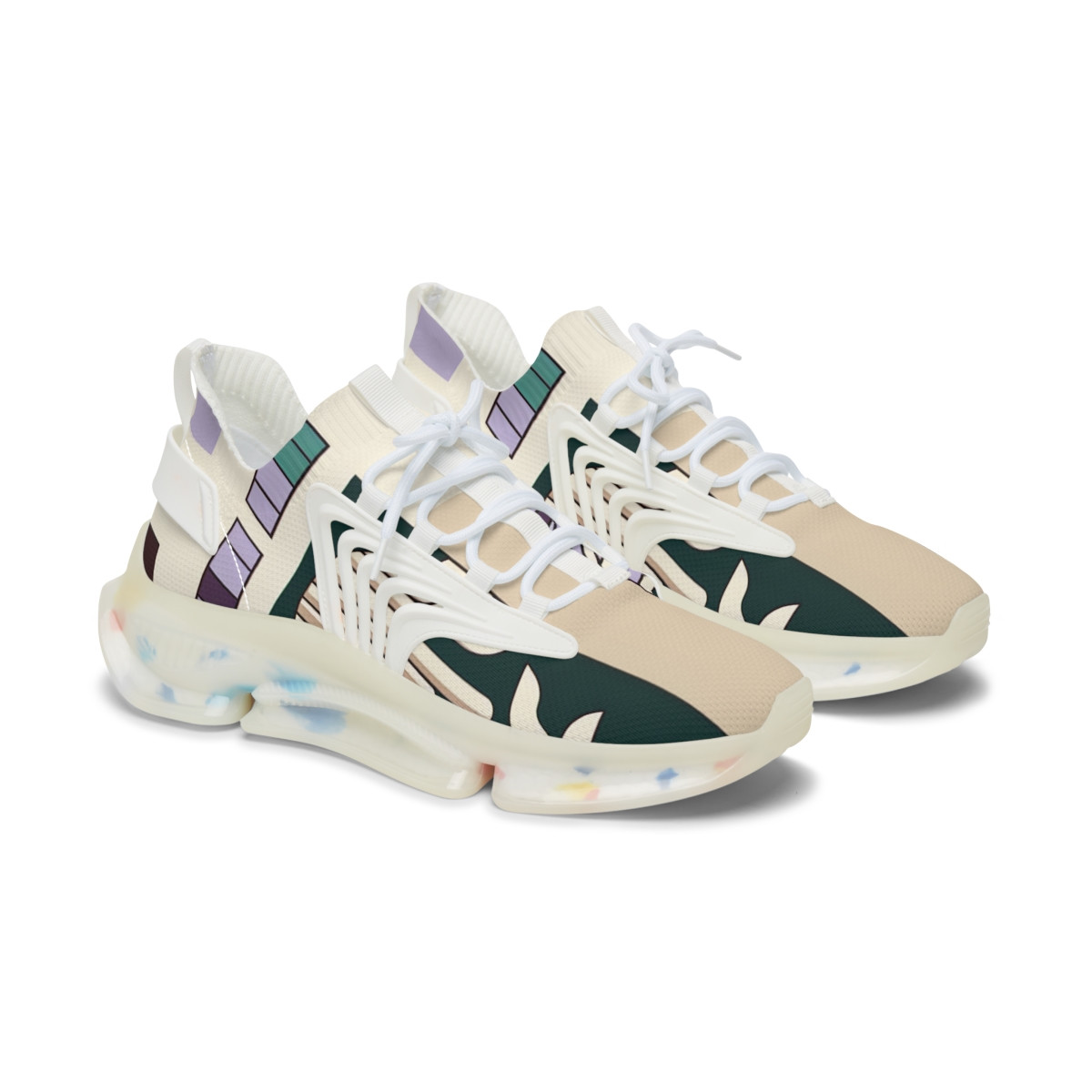 "AfroStride Kente Kicks" - Women's Mesh Sneaker