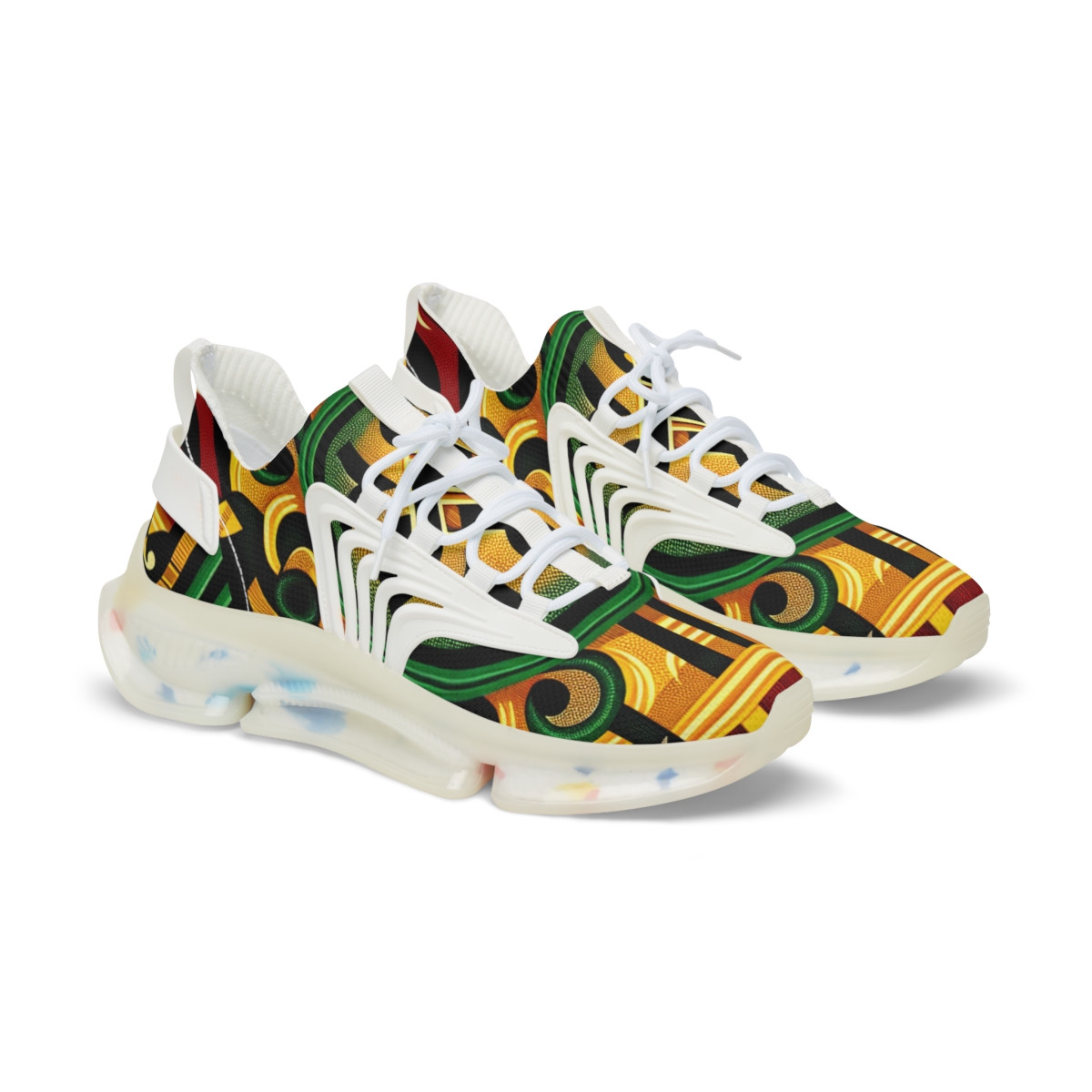 "AfroVogue Kente Kicks" - Men's Mesh Sneaker