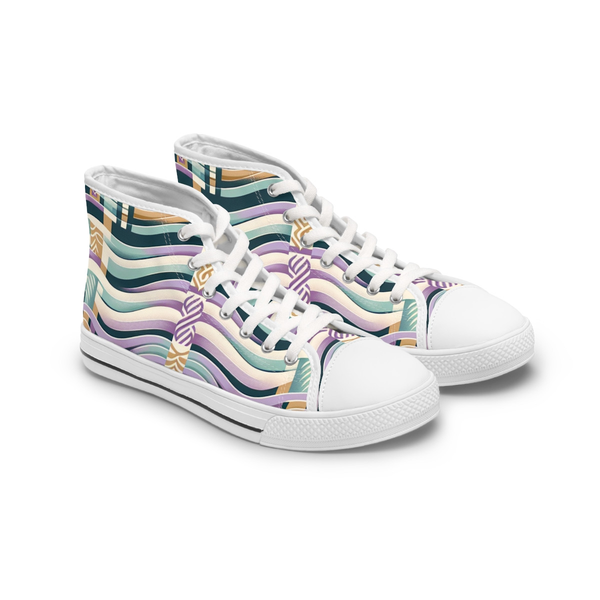 AfroVibes Kente Kicks - Womn's High top Sneakers