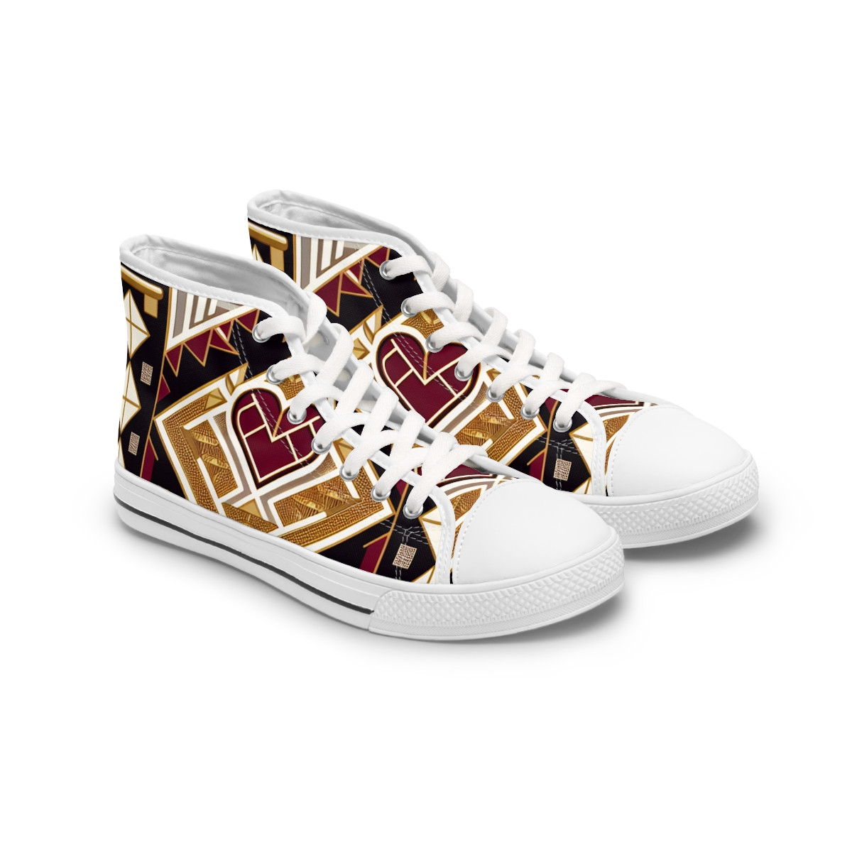 "AfroStride Kente Kicks" - Womn's High top Sneakers