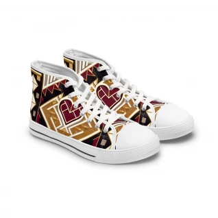 "AfroStride Kente Kicks" - Womn's High top Sneakers