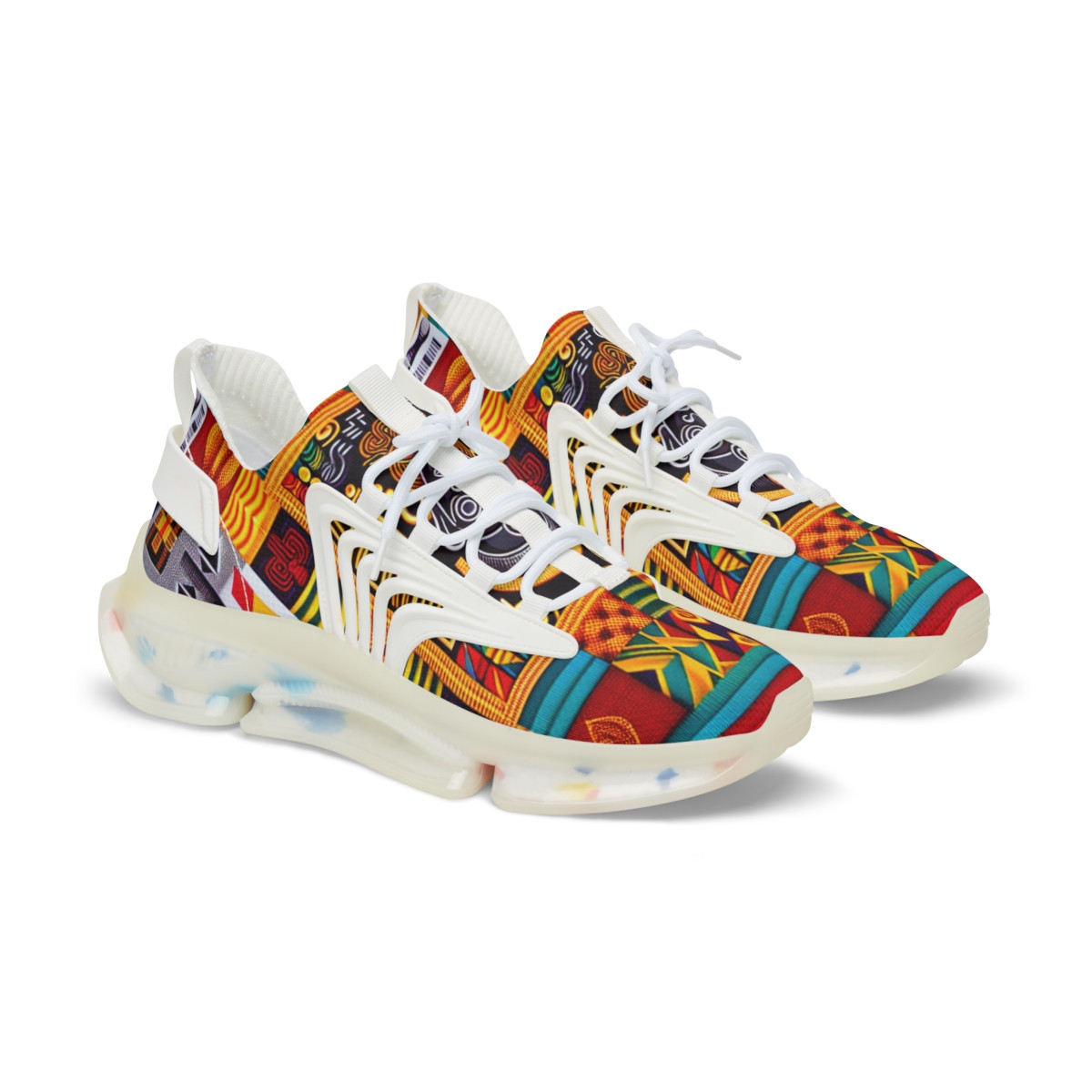 "AfroStride Kente Kicks" - Men's Mesh Sneaker