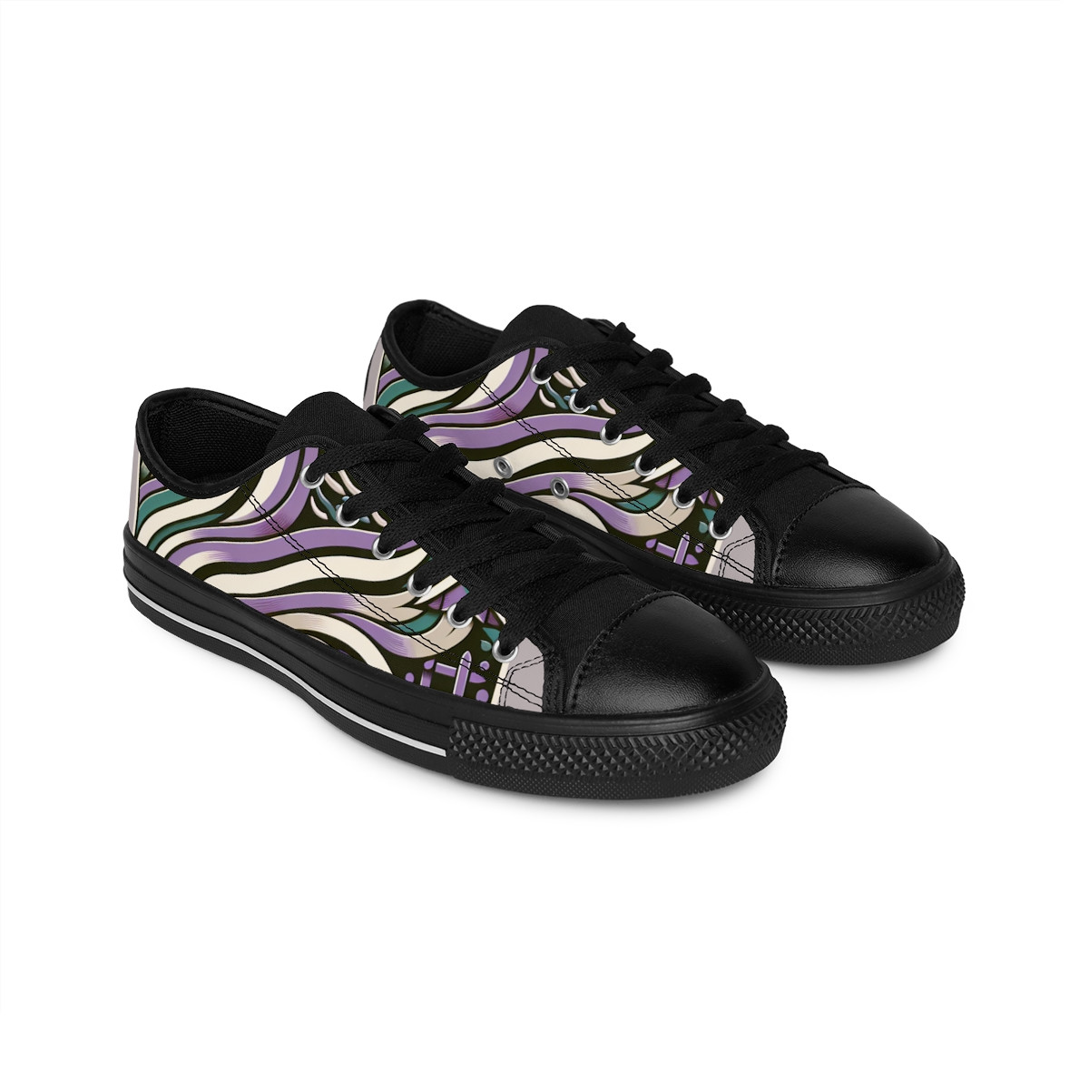 "AfroFusion Kente Kicks" - Women's Sneakers