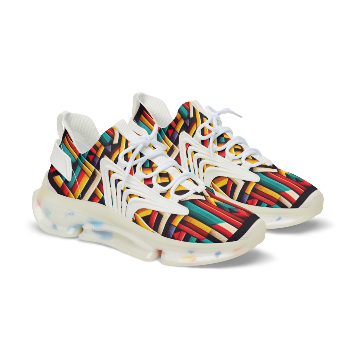 "AfroPulse Kente Kicks" - Men's Mesh Sneaker