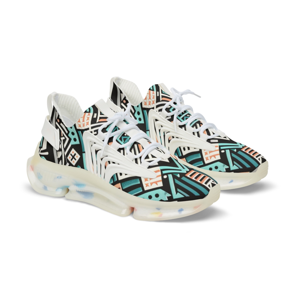 "AfroRhythm Kente Kicks" - Men's Mesh Sneaker