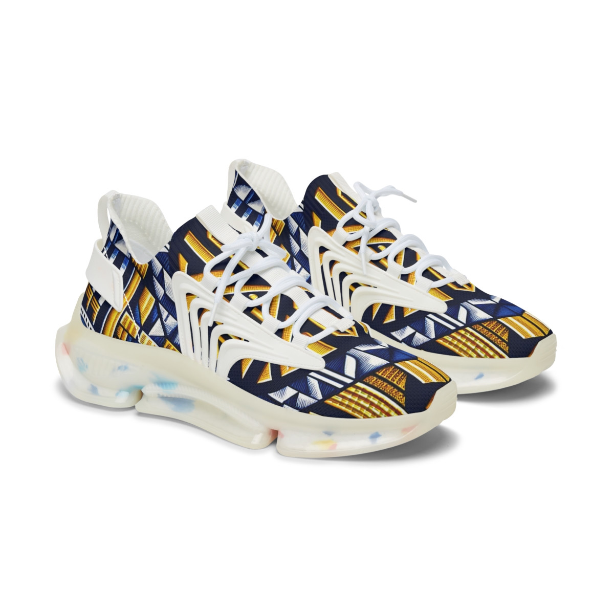 "KenteKicks: AfroFusion Sneakers" - Women's Mesh Sneaker