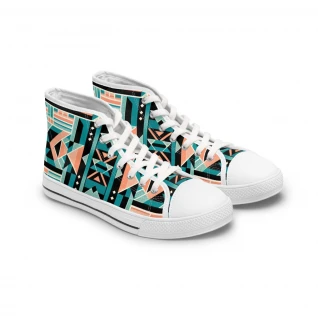 "KenteStride Fusion Sneakers" - Womn's High top Sneakers
