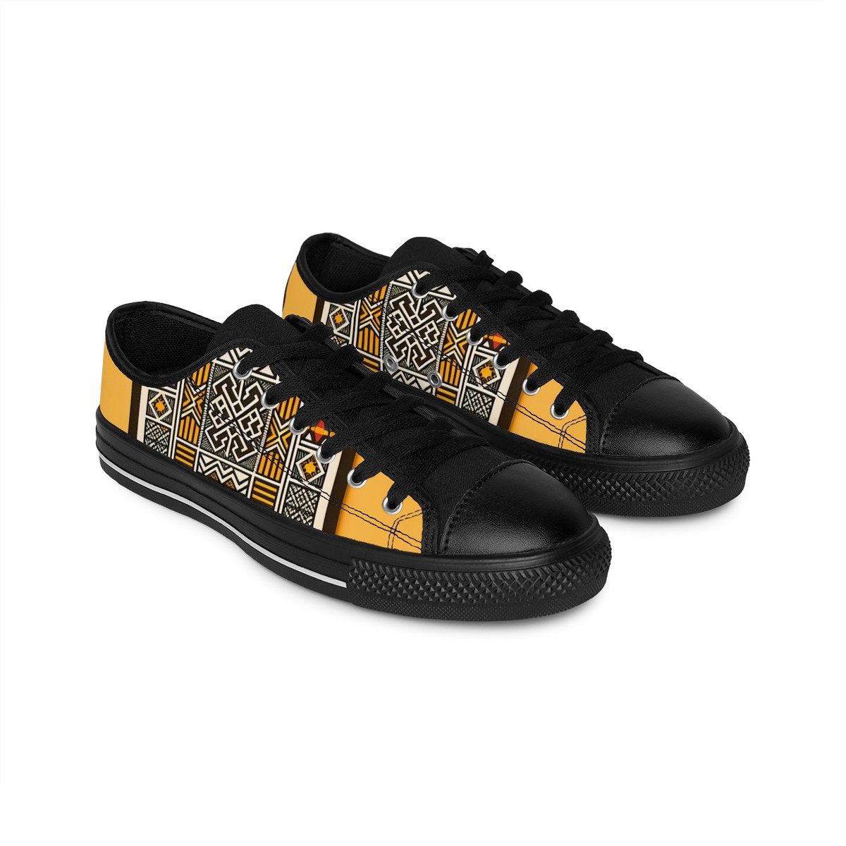 "AfroMatrix Kente Kicks" - Women's Sneakers