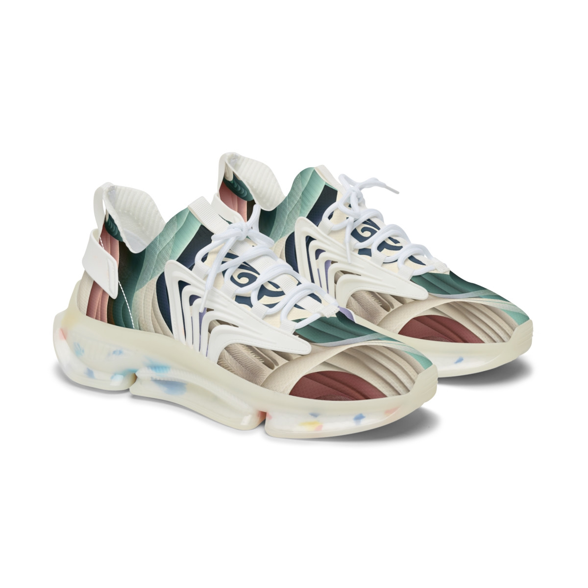 "AfroVogue Kente Kicks" - Women's Mesh Sneaker