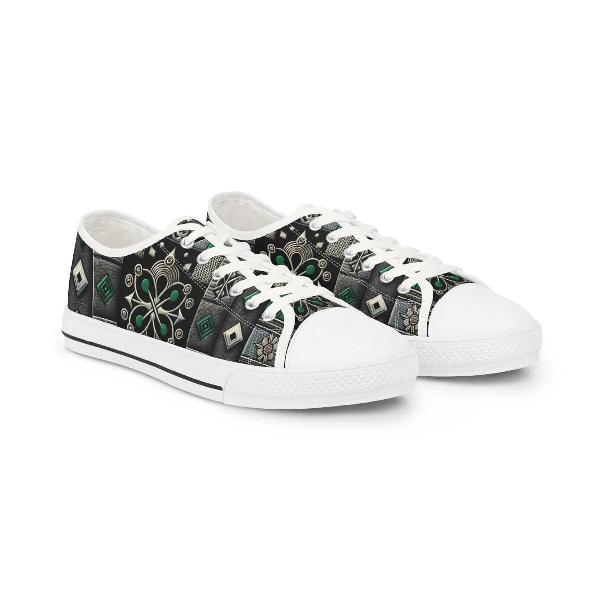 "AfroFusion Kente Kicks" - Men's Lowtop Sneakers