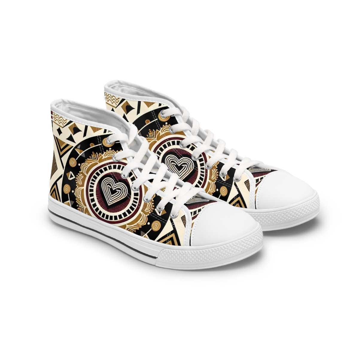 "AfroPulse Kente Kicks" - Womn's High top Sneakers