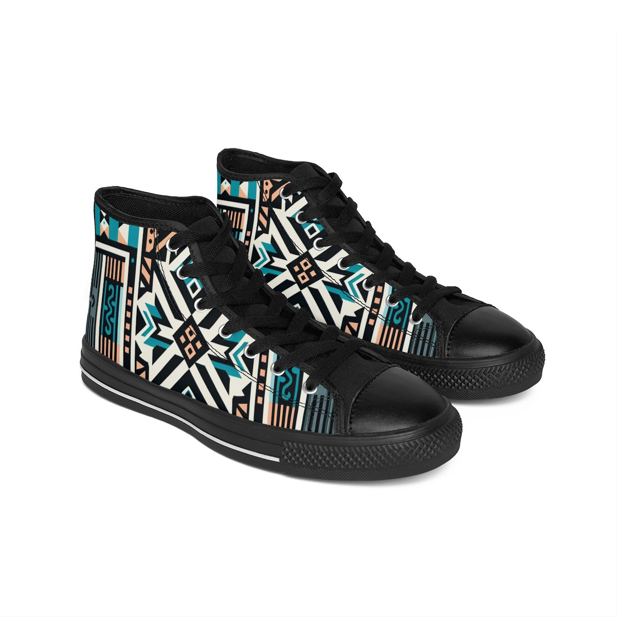 "AfroFusion Kente Kicks" - Women's Classic Sneakers