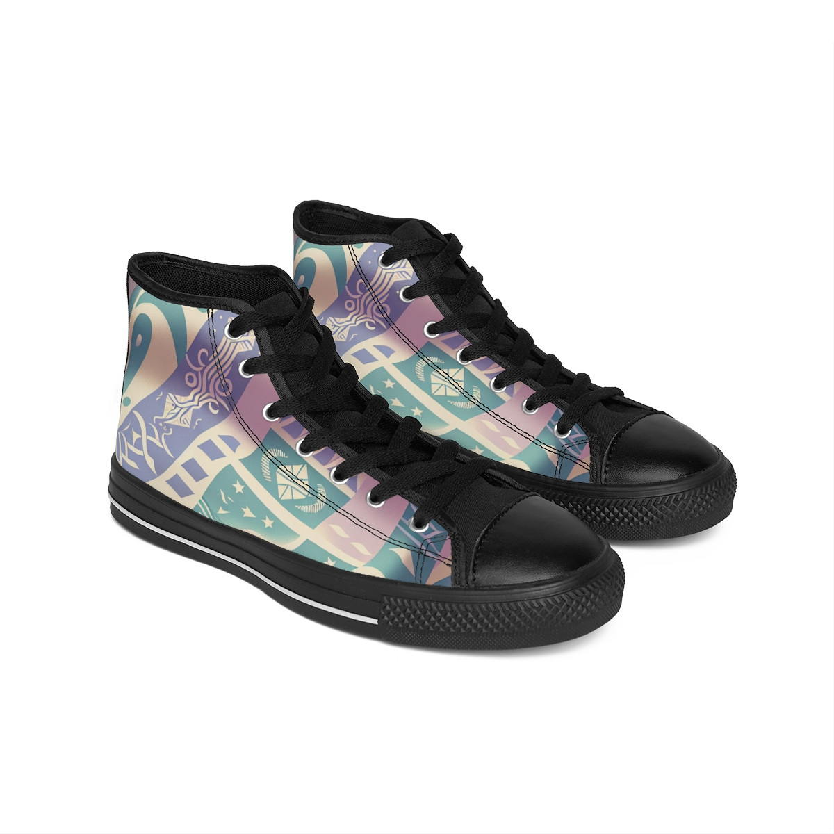 "AfroStride Kente Kicks" - Women's Classic Sneakers