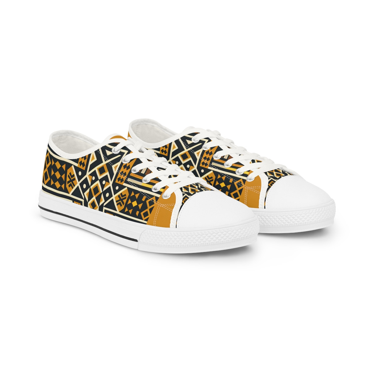 "AfroFusion Kente Kicks" - Men's Lowtop Sneakers