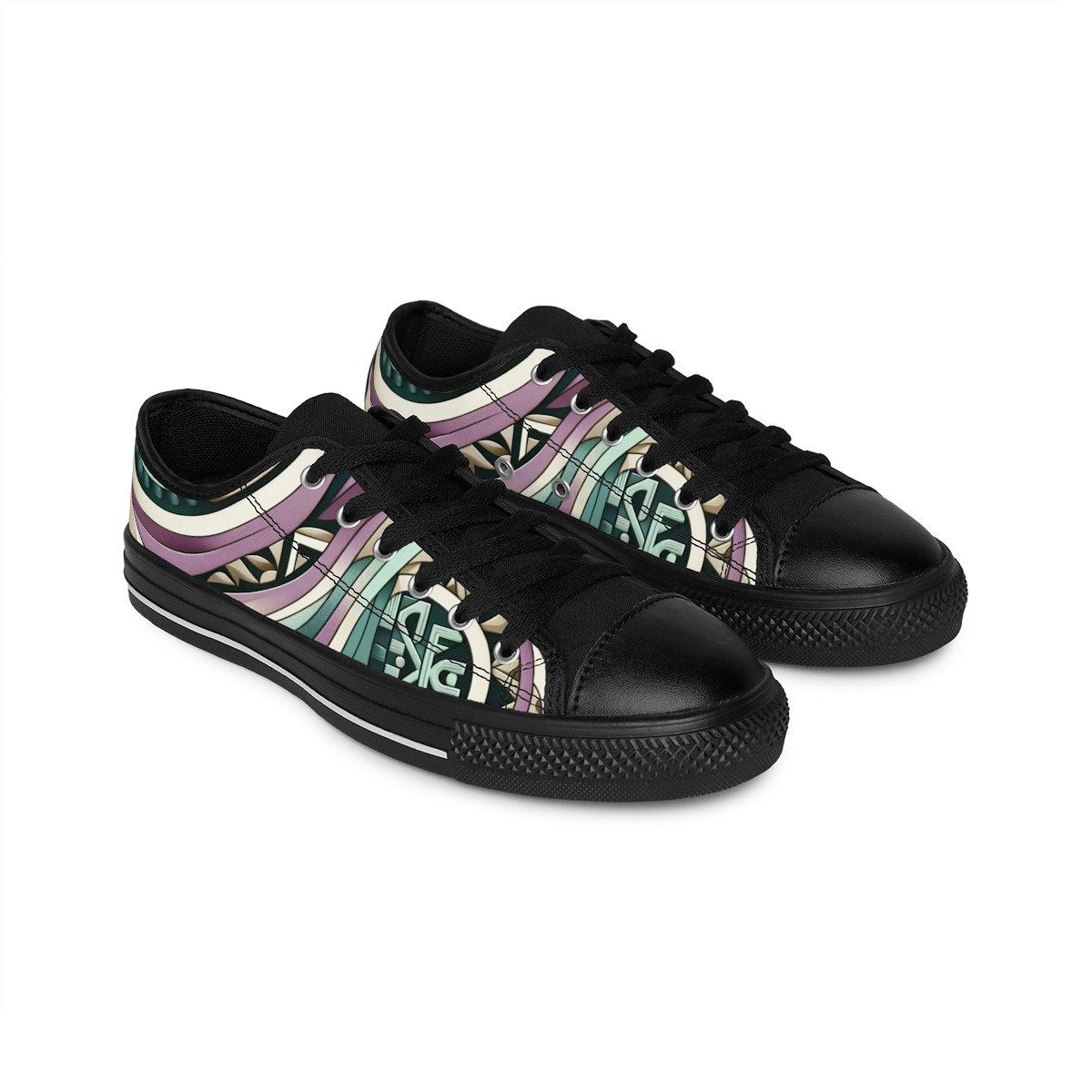 "Heritage Stride Kente Kicks" - Women's Sneakers