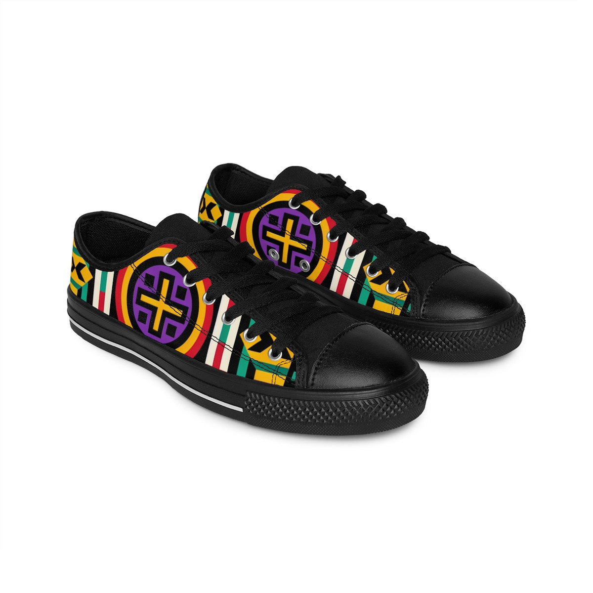 "AfroFusion Kente Kicks" - Men's Sneakers