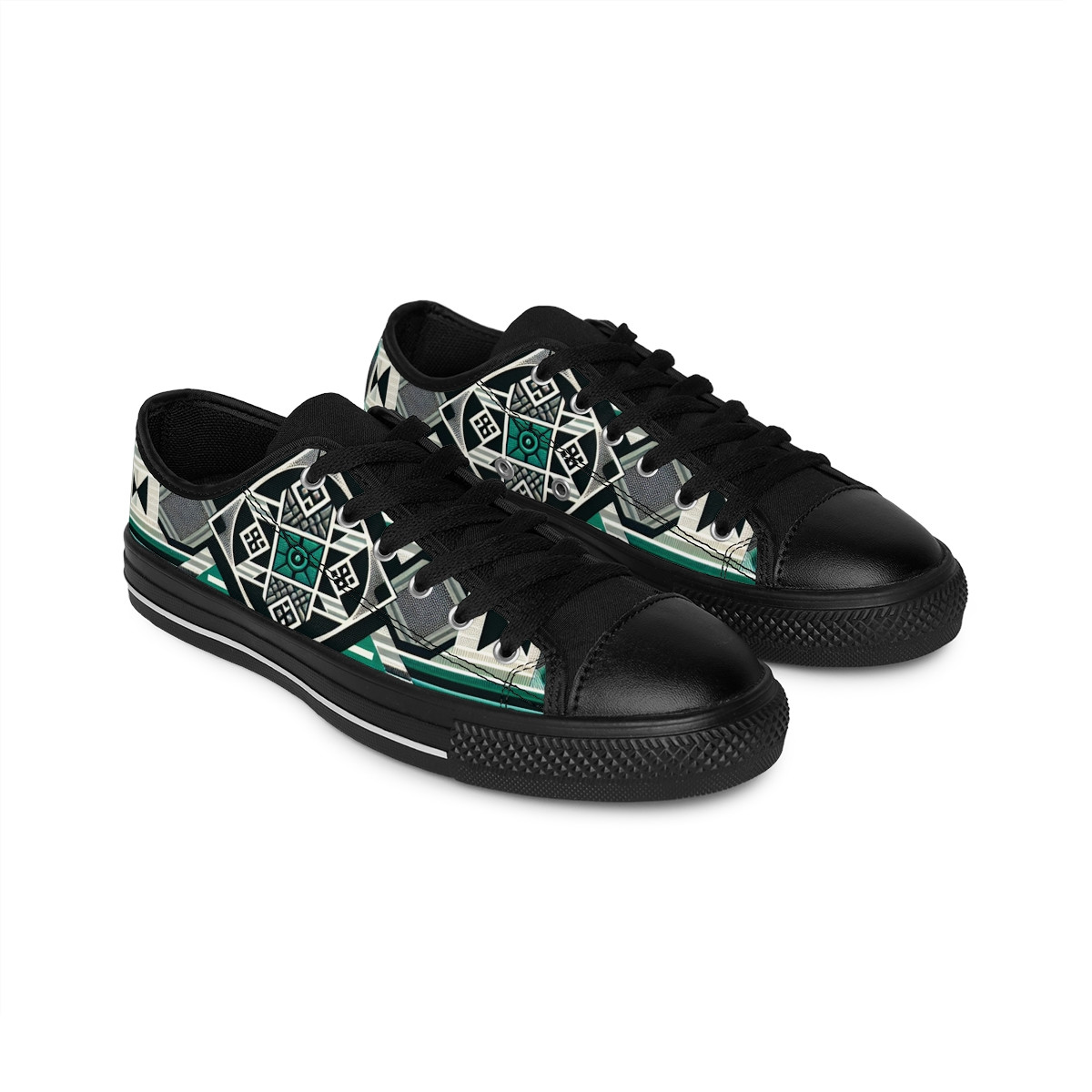 "Kente Kaleidoscope Kicks" - Women's Sneakers