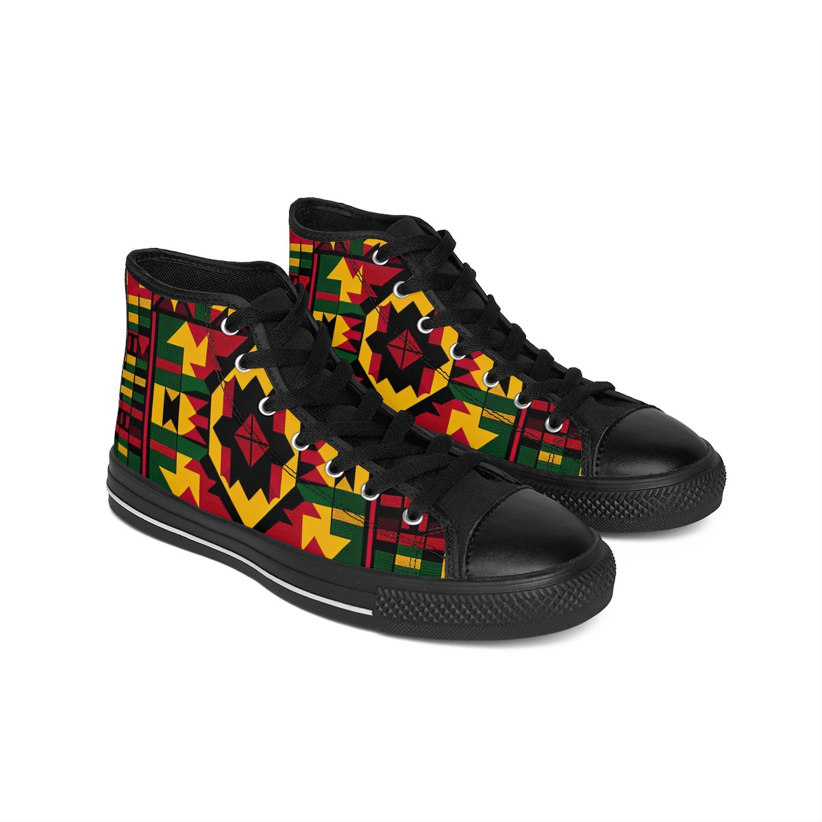 "AfroStride Kente Kicks" - Men's Classic Sneakers