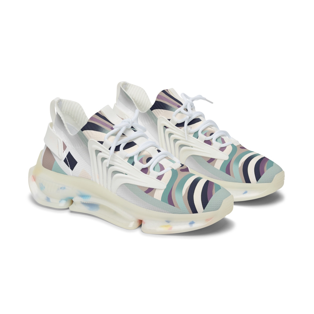 "AfroStride Kente Kicks" - Women's Mesh Sneaker