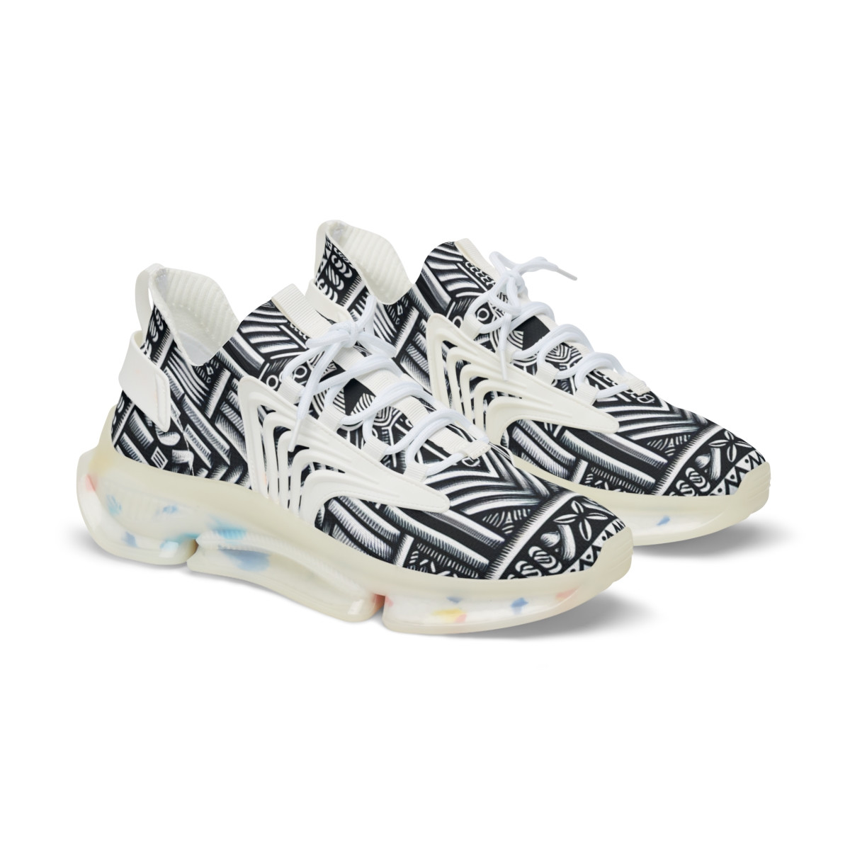 "AfroStride Kente Kicks" - Men's Mesh Sneaker