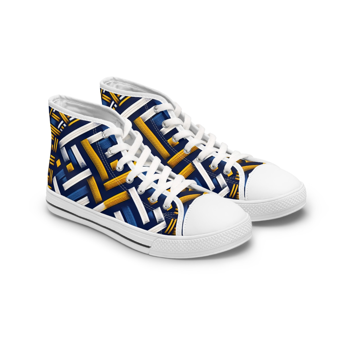 "KenteKicks: Afro-Fusion Sneaker Artistry" - Womn's High top Sneakers