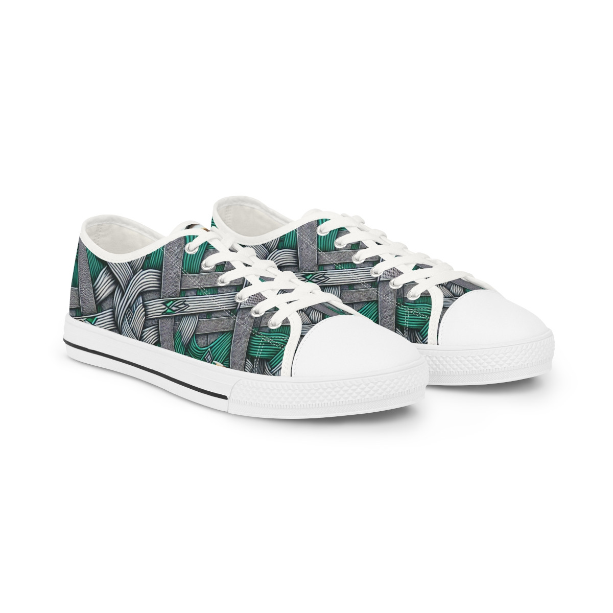 "AfroFusion Steps" - Men's Lowtop Sneakers