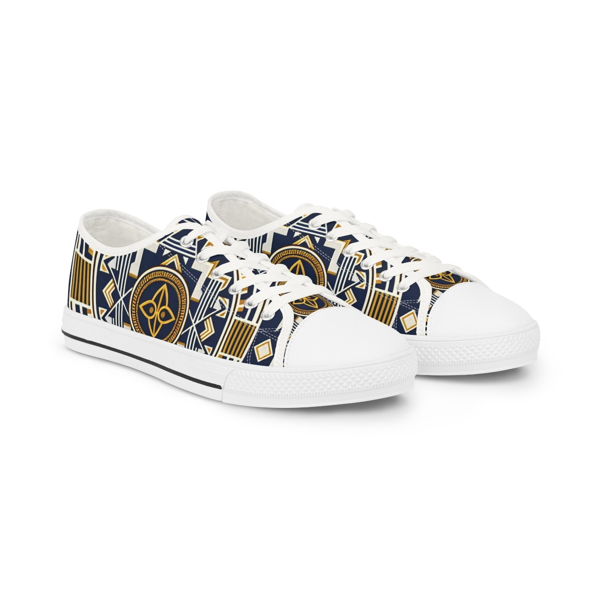 "AfroFusion Kente Kicks" - Men's Lowtop Sneakers