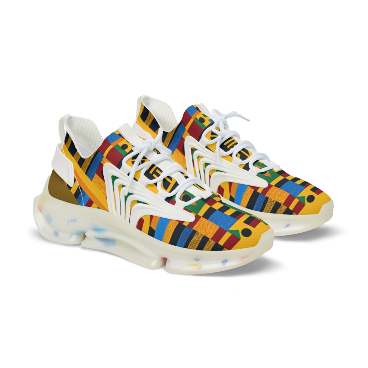 "AfroFusion Kente Kicks" - Men's Mesh Sneaker