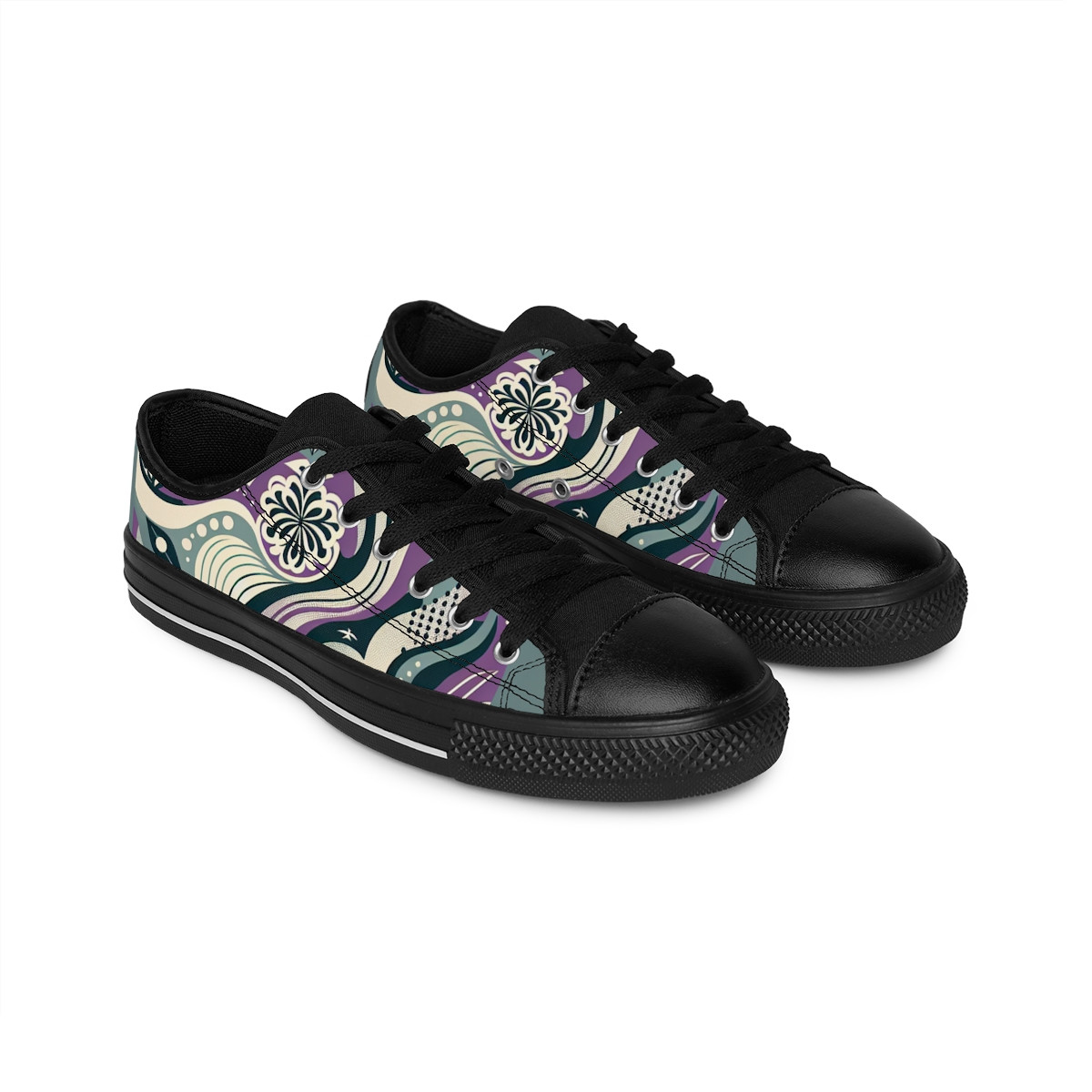"AfroStride Kente Kicks" - Women's Sneakers
