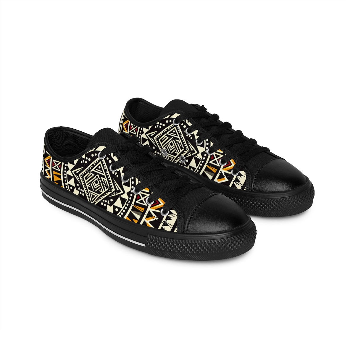 "Heritage Stride Kente Kicks" - Women's Sneakers