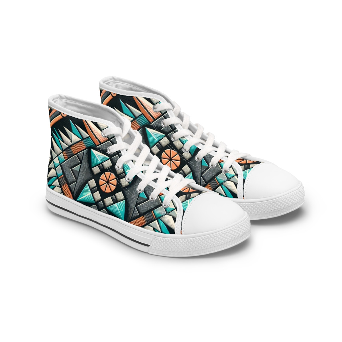 "AfroPop Kente Kicks" - Womn's High top Sneakers