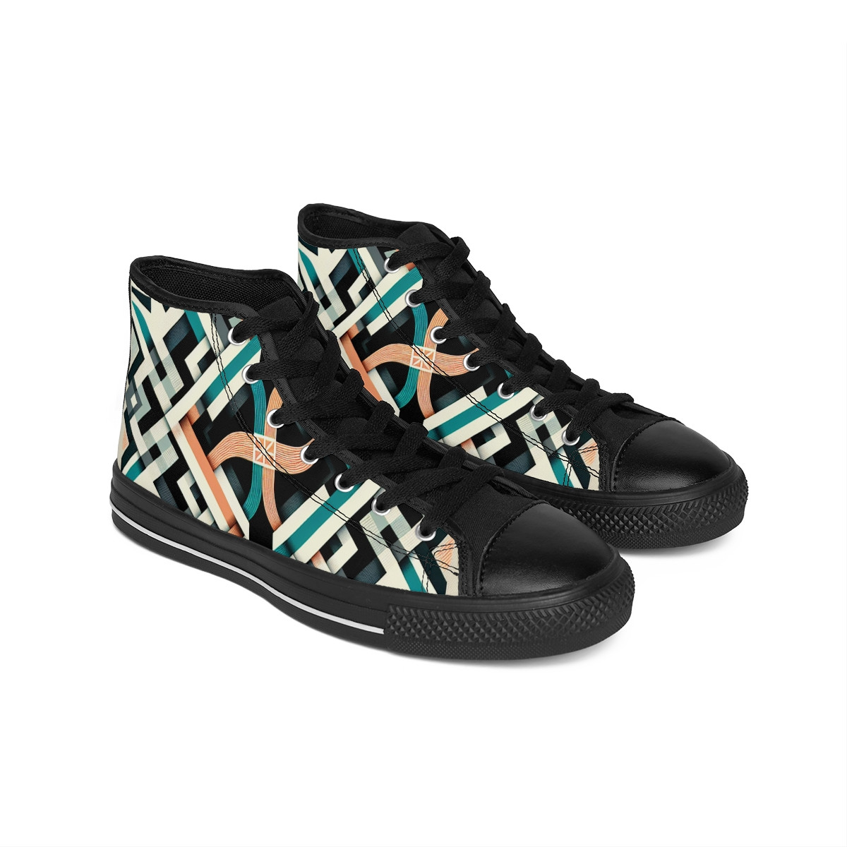 "Afro-Rhythm Kente Kicks" - Men's Classic Sneakers