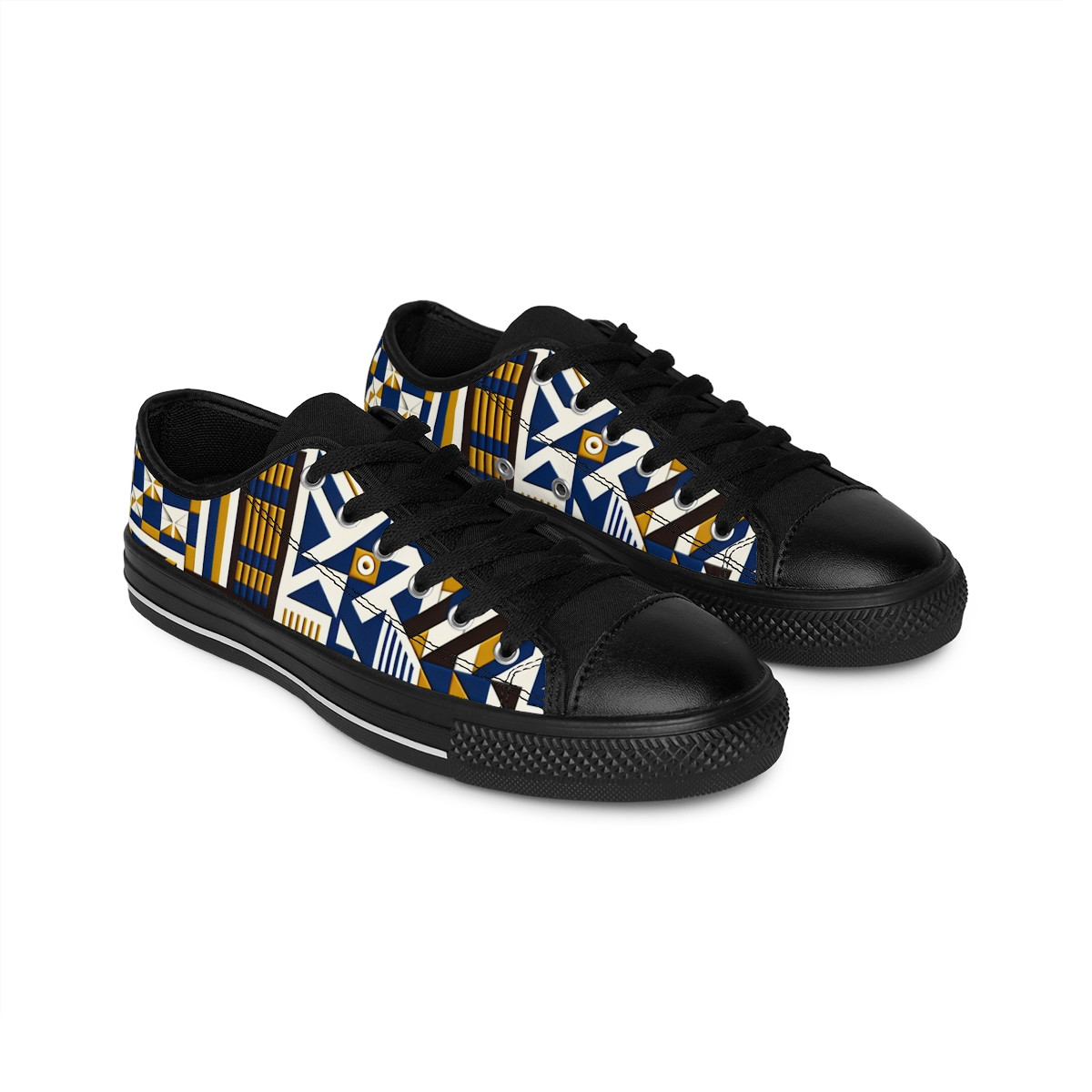 "AfroFusion Kente Kicks" - Women's Sneakers