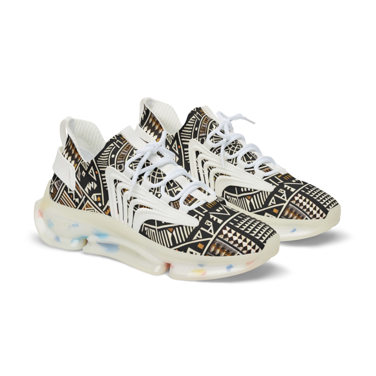 "AfroFusion Kente Kicks" - Men's Mesh Sneaker