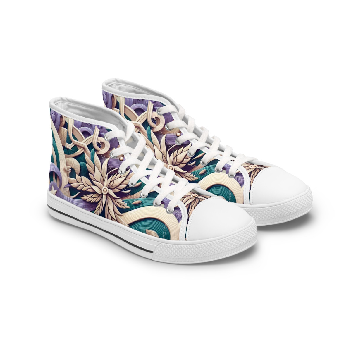 "AfroGlide Kente Kicks" - Womn's High top Sneakers