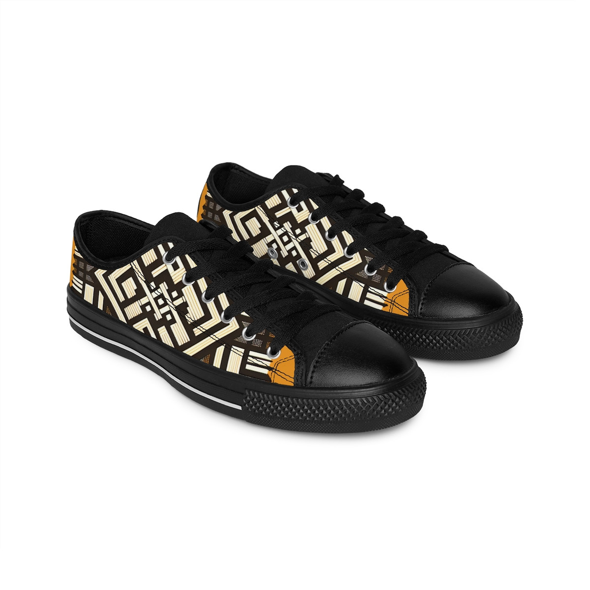 "AfroVibes Kente Kicks" - Women's Sneakers