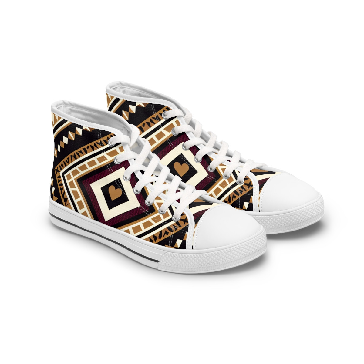 "AfroSprint Kente Kicks" - Womn's High top Sneakers