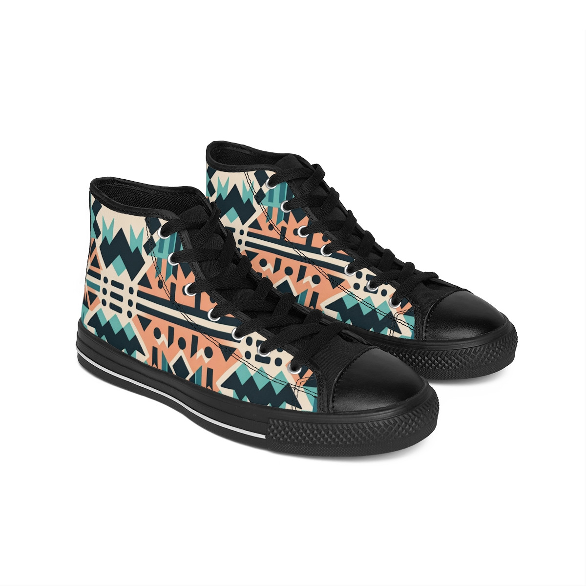 "AfroPulse Kente Kicks" - Women's Classic Sneakers