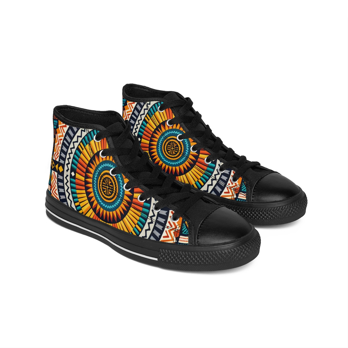 "AfroPulse Kente Kicks" - Women's Classic Sneakers