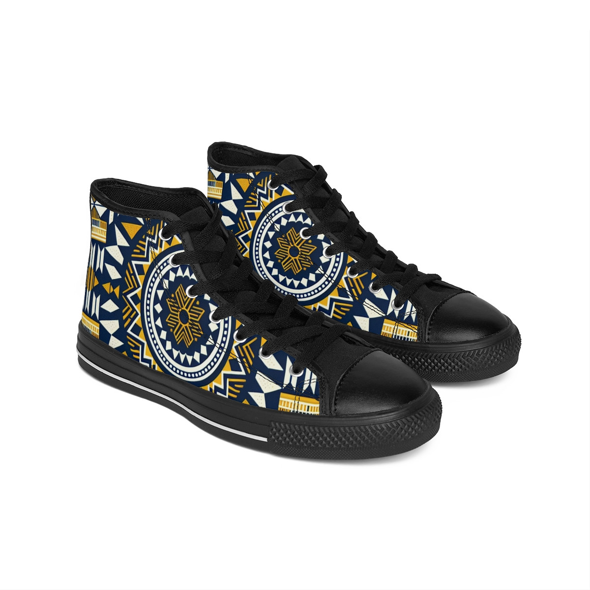 "AfroStride Kente Kicks" - Men's Classic Sneakers