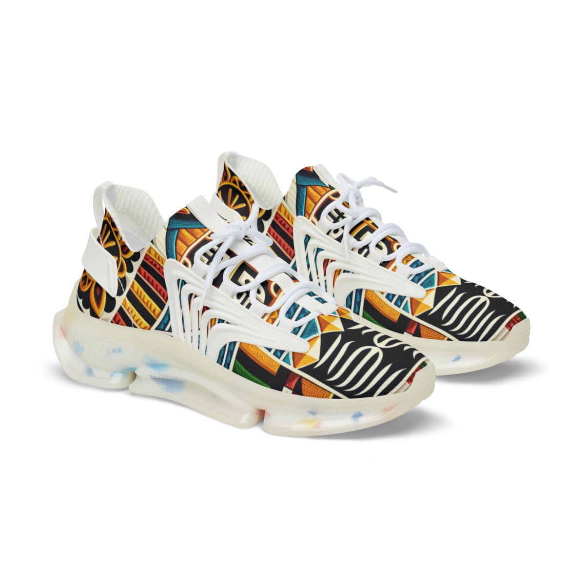 "AfroFusion Kente Kicks" - Men's Mesh Sneaker