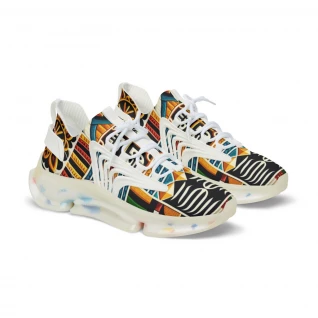 "AfroFusion Kente Kicks" - Men's Mesh Sneaker